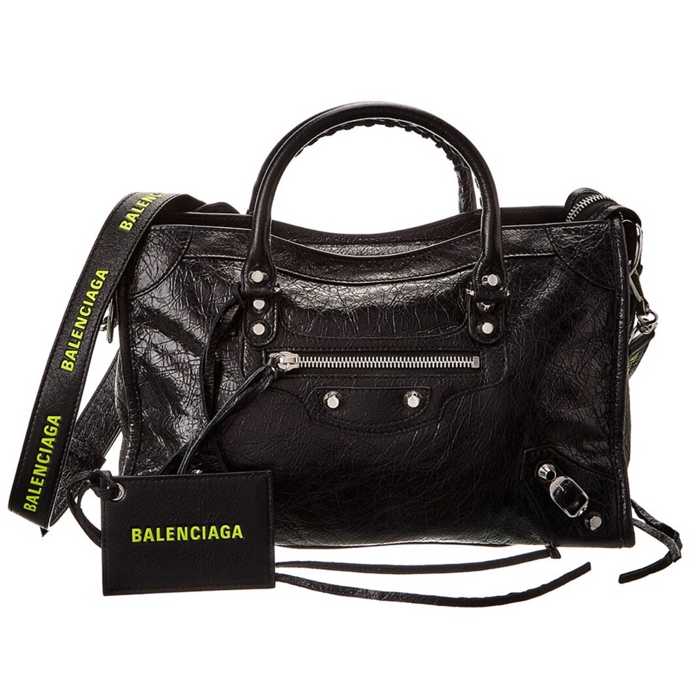Balenciaga Black City Leather Satchel